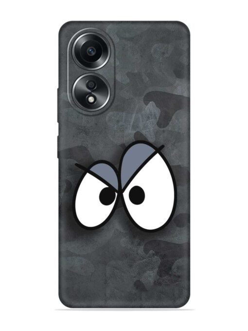 Big Eyes Night Mode Embossed Soft Silicone Case for Oppo A38