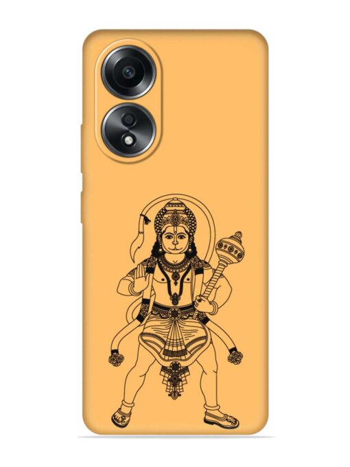 Indian God Hanuman Embossed Soft Silicone Case for Oppo A38