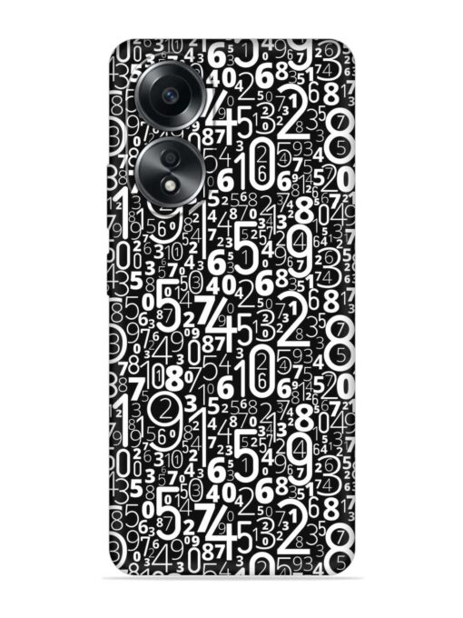 Many Numbers Different Embossed Soft Silicone Case for Oppo A38 Zapvi