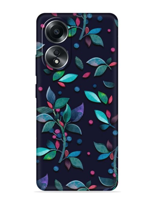 Decorative Watercolor Flower Embossed Soft Silicone Case for Oppo A38