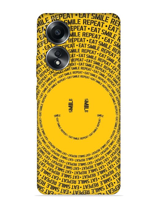 Smiley Embossed Soft Silicone Case for Oppo A38 Zapvi