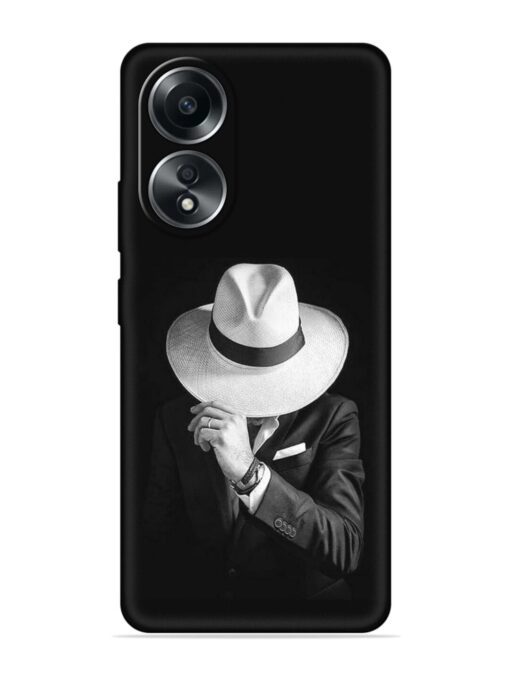 Men Under Hat Embossed Soft Silicone Case for Oppo A38