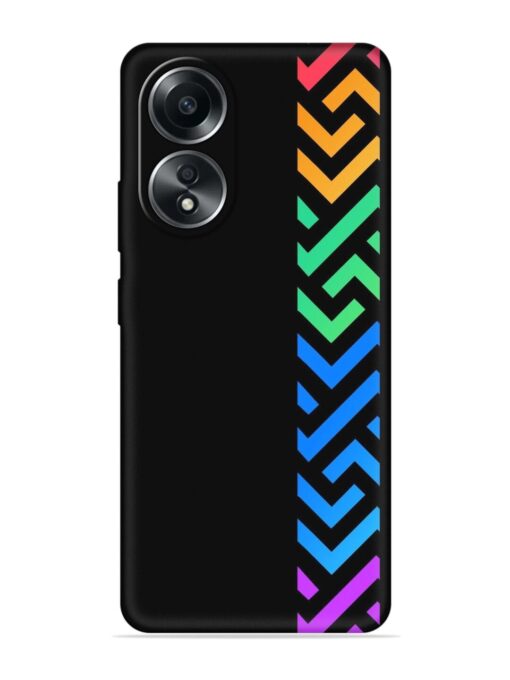 Colorshape Stripes Embossed Soft Silicone Case for Oppo A38 Zapvi