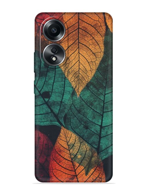 Leaves Artwork Embossed Soft Silicone Case for Oppo A38