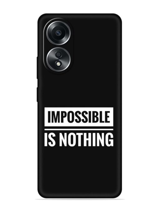 Impossible Is Nothing Embossed Soft Silicone Case for Oppo A38