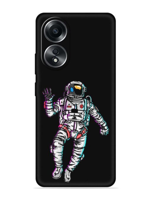 Spaceman Embossed Soft Silicone Case for Oppo A38 Zapvi