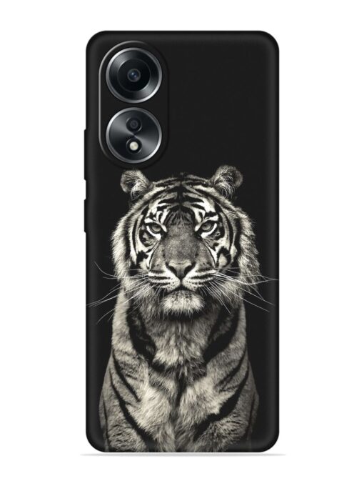 Tiger Art Embossed Soft Silicone Case for Oppo A38 Zapvi