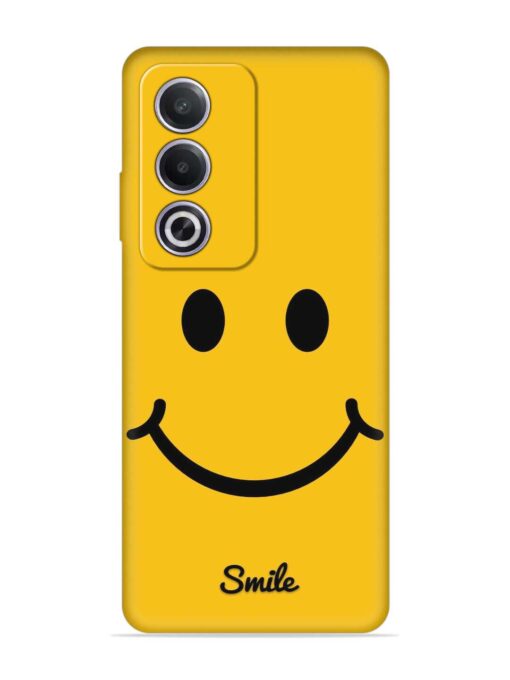 Yellow Smiley Embossed Soft Silicone Case for Oppo A3 Pro (5G) Zapvi