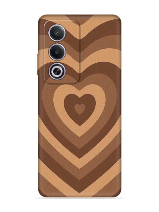 Brown Heart Embossed Soft Silicone Case for Oppo A3 Pro (5G) Zapvi