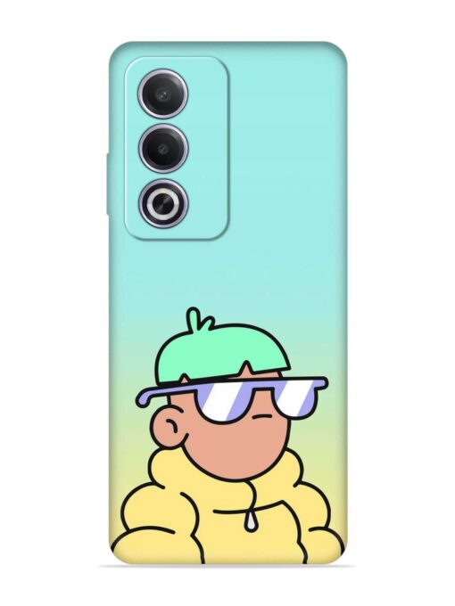 Doodles Cool Character Embossed Soft Silicone Case for Oppo A3 Pro (5G) Zapvi