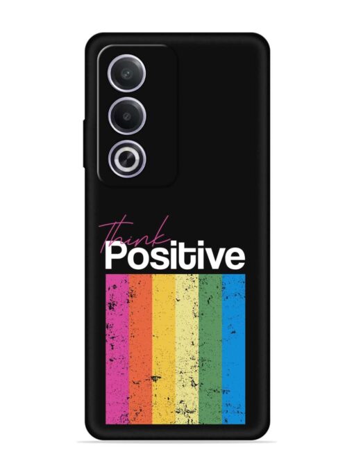 Think Positive Typography Embossed Soft Silicone Case for Oppo A3 Pro (5G) Zapvi