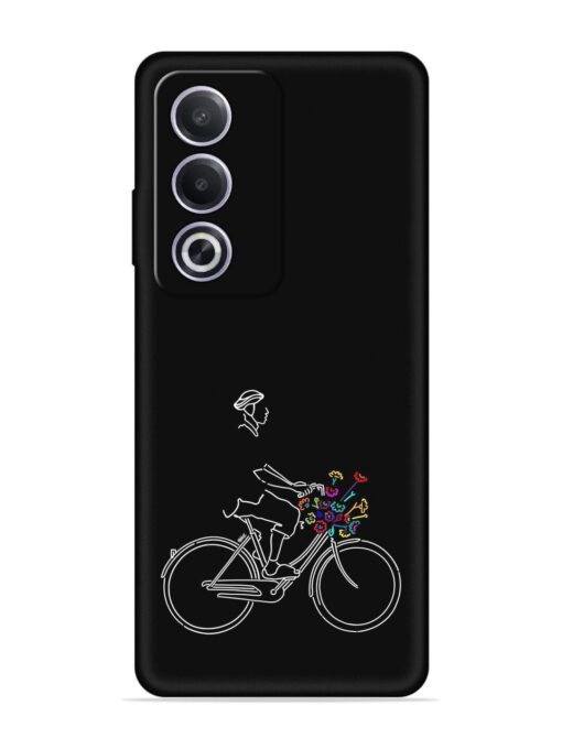 Minimalist Cycle Art Embossed Soft Silicone Case for Oppo A3 Pro (5G)