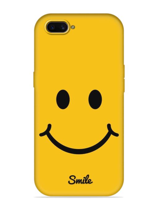 Yellow Smiley Embossed Soft Silicone Case for Oppo A3S Zapvi