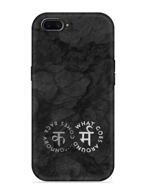 Karma Hindi Word Embossed Soft Silicone Case for Oppo A3S