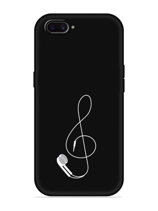 Music Earphone Vector Embossed Soft Silicone Case for Oppo A3S Zapvi