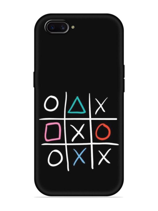 Super Neon Tic-Tac-Toe Embossed Soft Silicone Case for Oppo A3S