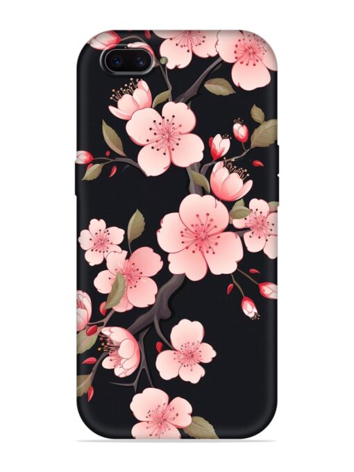 Cherry Blossom Embossed Soft Silicone Case for Oppo A3S