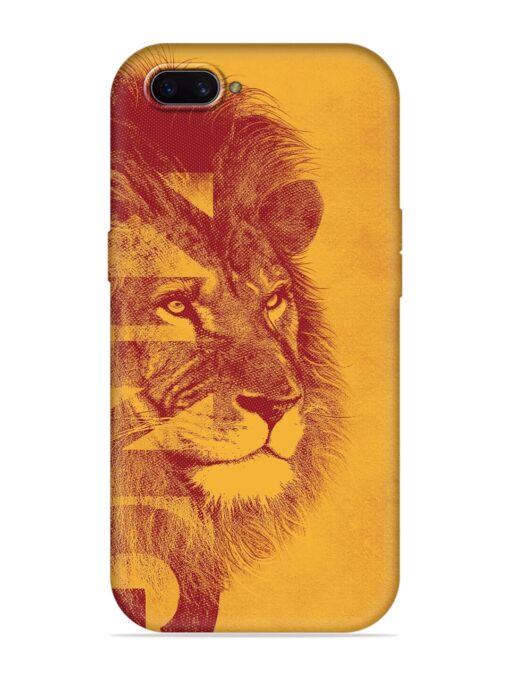 Gold Lion Crown Art Embossed Soft Silicone Case for Oppo A3S