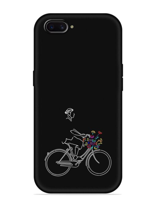 Minimalist Cycle Art Embossed Soft Silicone Case for Oppo A3S