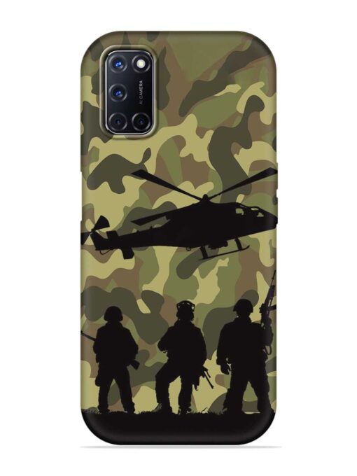 Army Heros Embossed Soft Silicone Case for Oppo A52 Zapvi