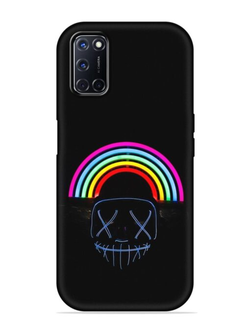 Mask Rainbow Embossed Soft Silicone Case for Oppo A52