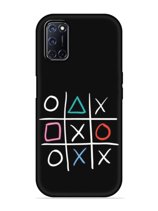 Super Neon Tic-Tac-Toe Embossed Soft Silicone Case for Oppo A52