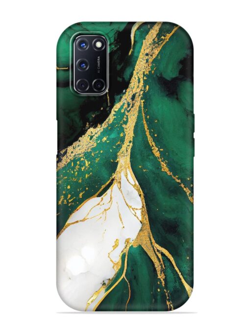 Blue Marble Art Embossed Soft Silicone Case for Oppo A52 Zapvi