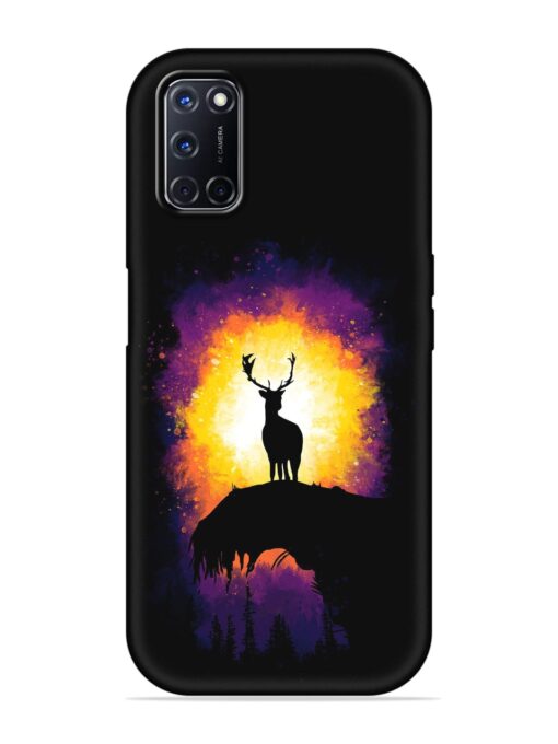 Elk Animal Art Embossed Soft Silicone Case for Oppo A52 Zapvi