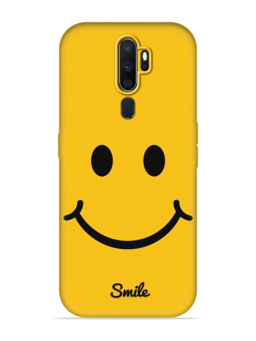 Yellow Smiley Embossed Soft Silicone Case for Oppo A5 (2020)