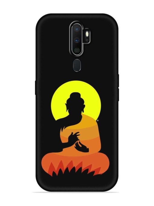 Buddha Art Black Embossed Soft Silicone Case for Oppo A5 (2020)