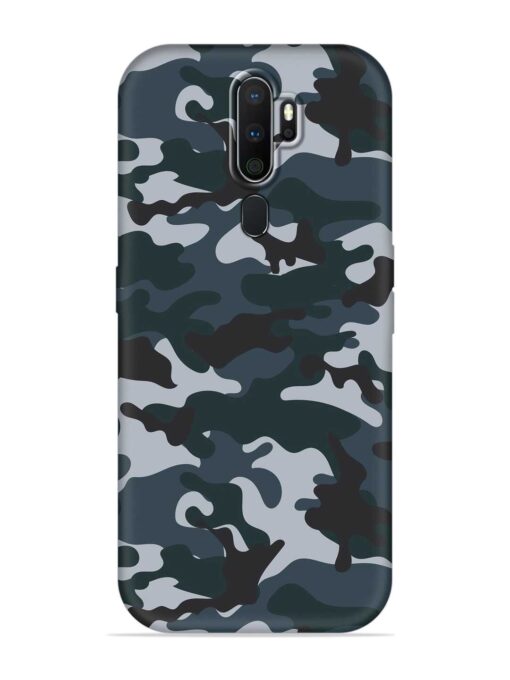 Dark Blue Army Military Art Embossed Soft Silicone Case for Oppo A5 (2020)