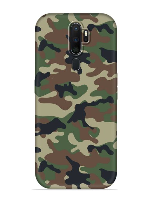 Army Military Camouflage Dark Green Embossed Soft Silicone Case for Oppo A5 (2020) Zapvi