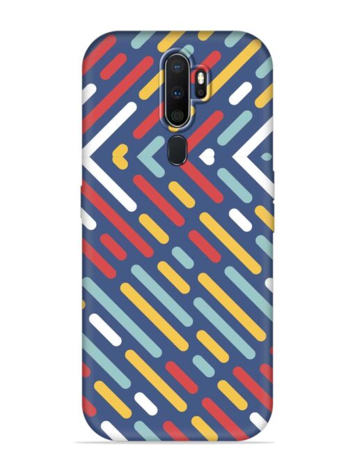 Colored Lines Embossed Soft Silicone Case for Oppo A5 (2020) Zapvi