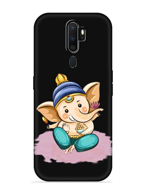 Bal Ganesh Vector Art Embossed Soft Silicone Case for Oppo A5 (2020) Zapvi