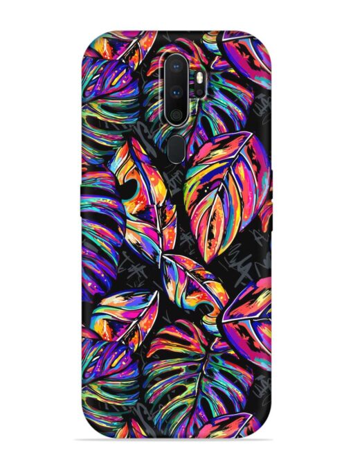 Tropical Seamless Vector Embossed Soft Silicone Case for Oppo A5 (2020) Zapvi