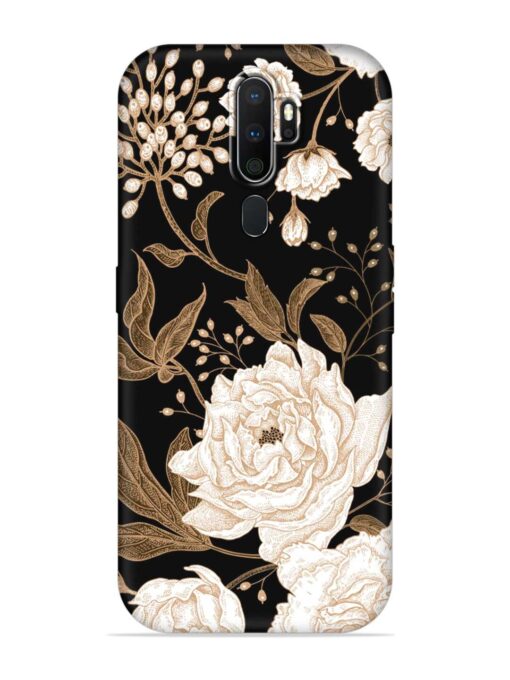 Peonies Roses Floral Embossed Soft Silicone Case for Oppo A5 (2020) Zapvi