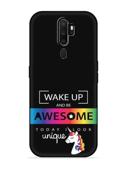 Inspirational Quote Unicorn Embossed Soft Silicone Case for Oppo A5 (2020) Zapvi