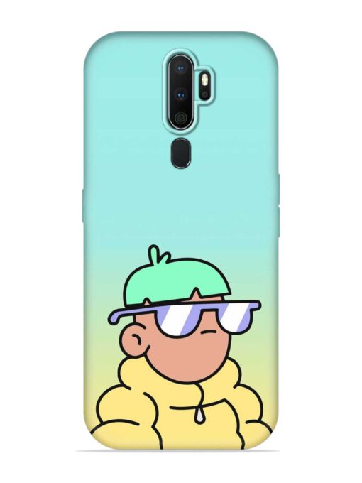 Doodles Cool Character Embossed Soft Silicone Case for Oppo A5 (2020)