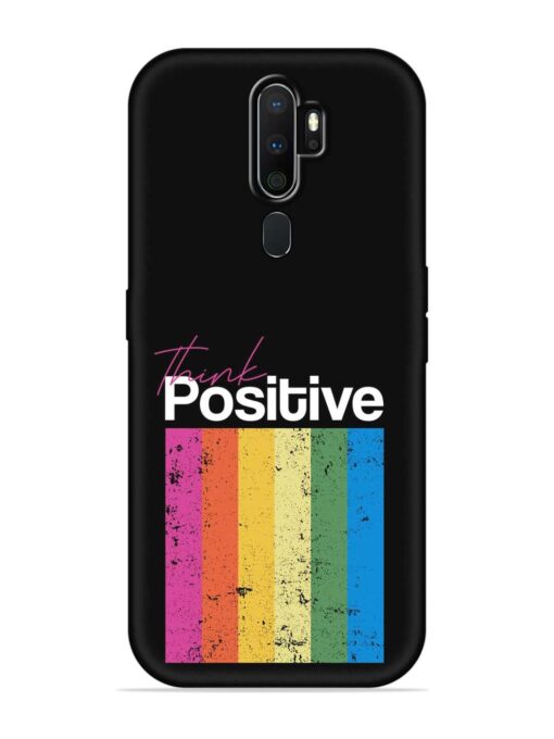 Think Positive Typography Embossed Soft Silicone Case for Oppo A5 (2020)