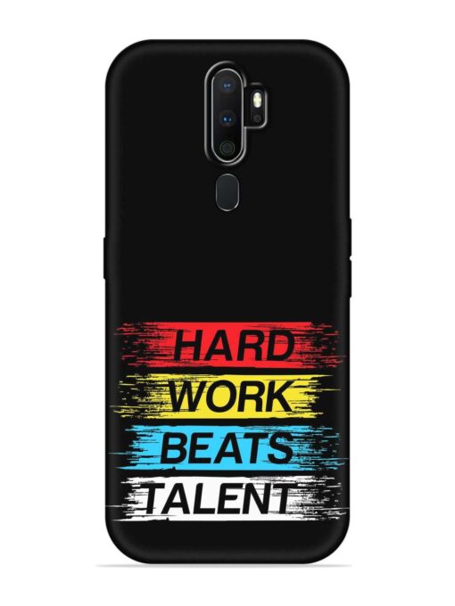 Hard Work Beats Embossed Soft Silicone Case for Oppo A5 (2020) Zapvi