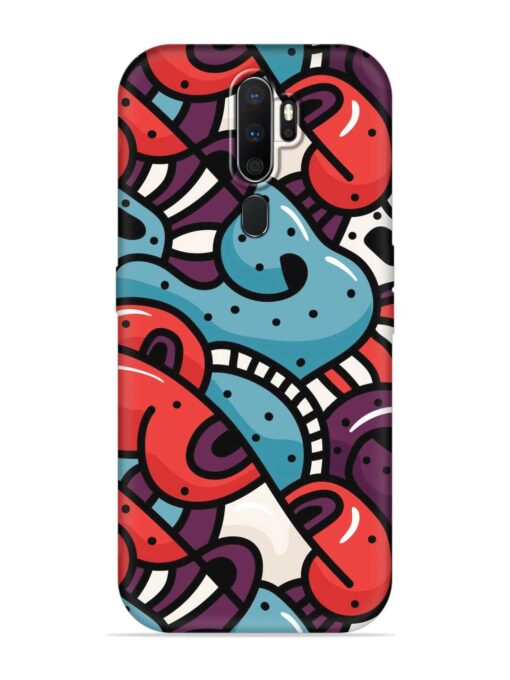 Seamless Backdrop Colorful Embossed Soft Silicone Case for Oppo A5 (2020) Zapvi