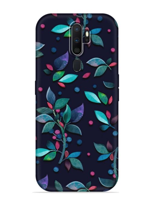 Decorative Watercolor Flower Embossed Soft Silicone Case for Oppo A5 (2020) Zapvi