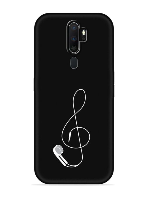 Music Earphone Vector Embossed Soft Silicone Case for Oppo A5 (2020)