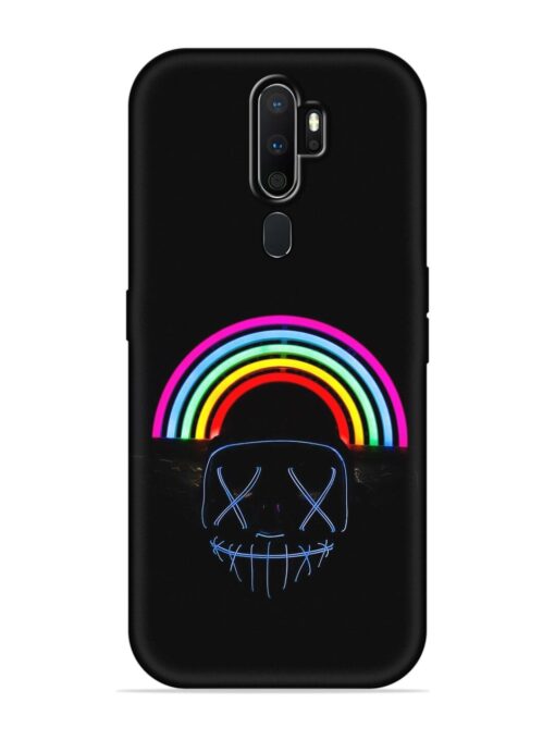 Mask Rainbow Embossed Soft Silicone Case for Oppo A5 (2020) Zapvi