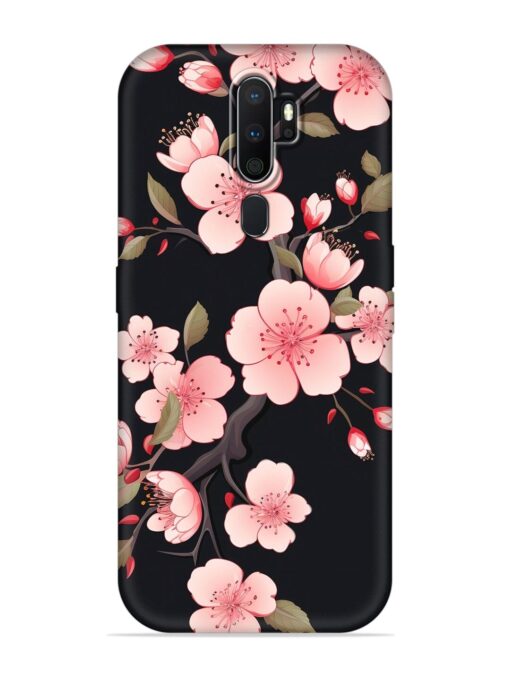 Cherry Blossom Embossed Soft Silicone Case for Oppo A5 (2020) Zapvi