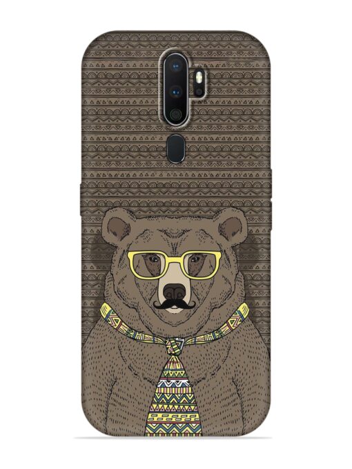 Grizzly Bear Embossed Soft Silicone Case for Oppo A5 (2020) Zapvi