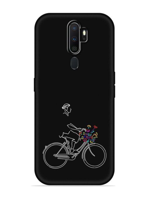 Minimalist Cycle Art Embossed Soft Silicone Case for Oppo A5 (2020) Zapvi