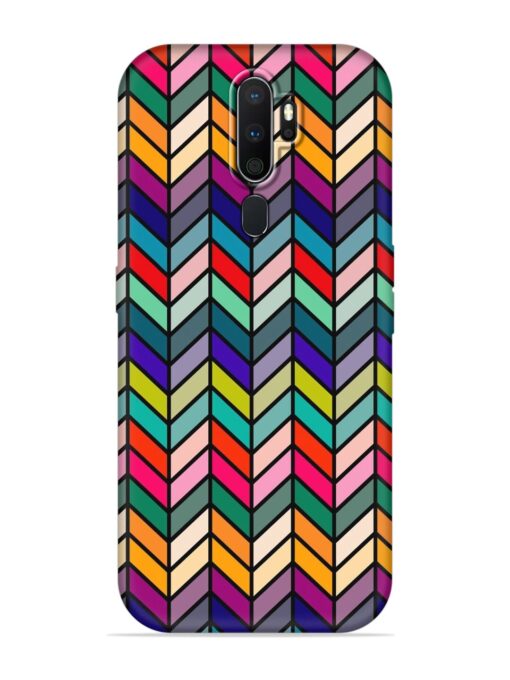 Retro Bauhaus Design Embossed Soft Silicone Case for Oppo A5 (2020) Zapvi