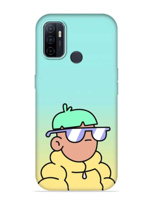 Doodles Cool Character Embossed Soft Silicone Case for Oppo A53 Zapvi