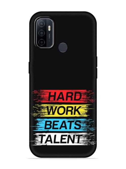 Hard Work Beats Embossed Soft Silicone Case for Oppo A53 Zapvi